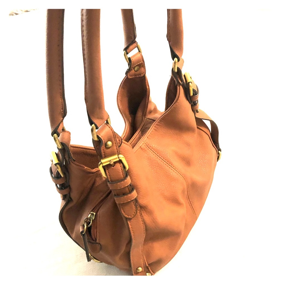 Brown leather purse
